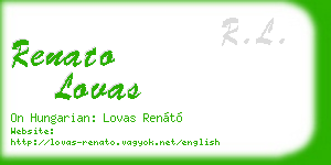 renato lovas business card