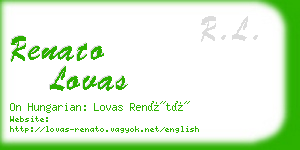 renato lovas business card